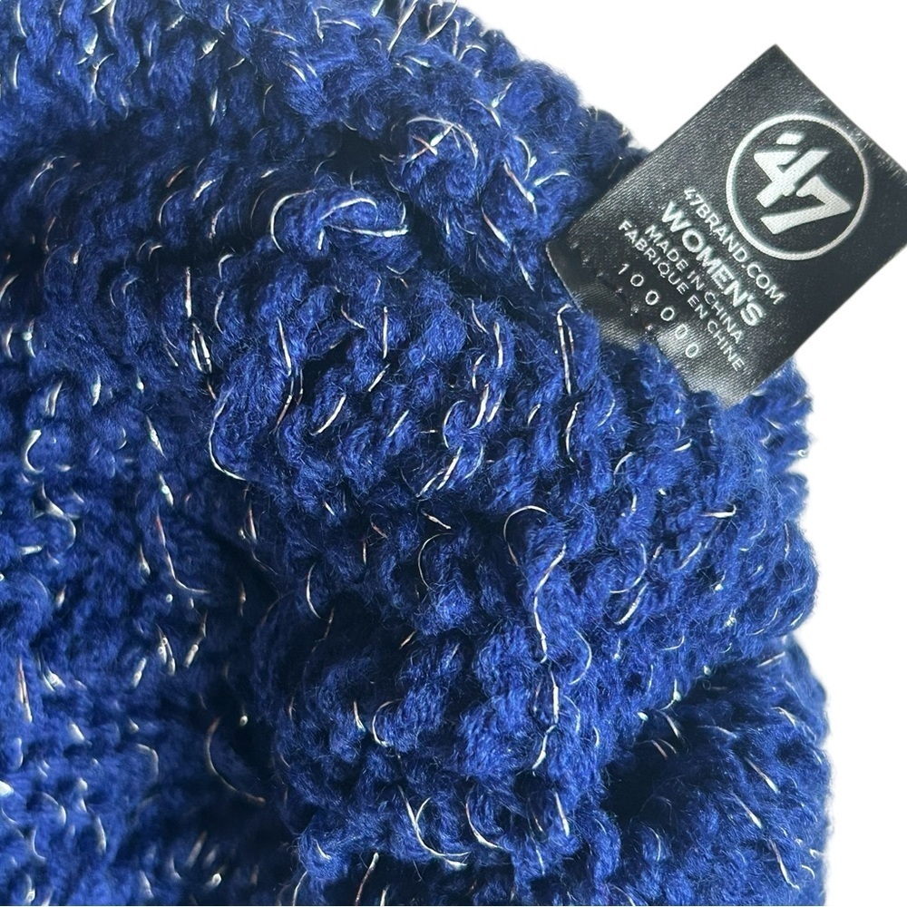New York Giants 47 Brand Womens NFL Fiona Cuff Knit Beanie - Picture 5 of 6